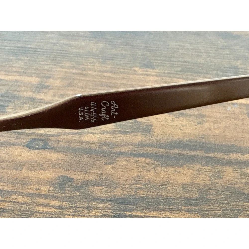 Art-Craft Vintage Cat Eye Glasses Brown Aluminum 1/10 12K GF Bridge USA 50s 60s